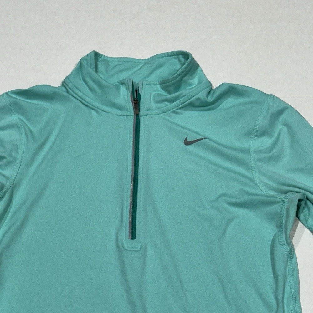 Nike Running Dri Fit Turquoise 1/4 Zip Pullover Jacket Women's Size S - Picture 2 of 4